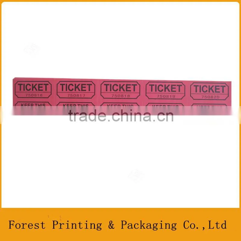 Lottery ticket printing,party ticket ,arcade ticket for double line