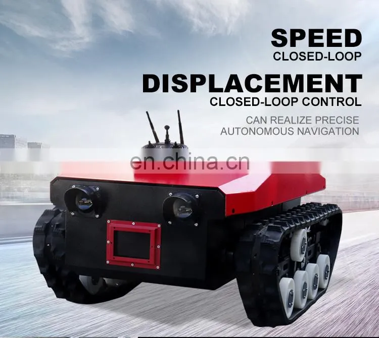 robot chassis big payload rubber track undercarriage tracked vehicle robot chassis