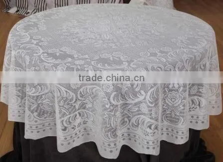 Cheap Solid Lace Table Cloth With PVC Protector