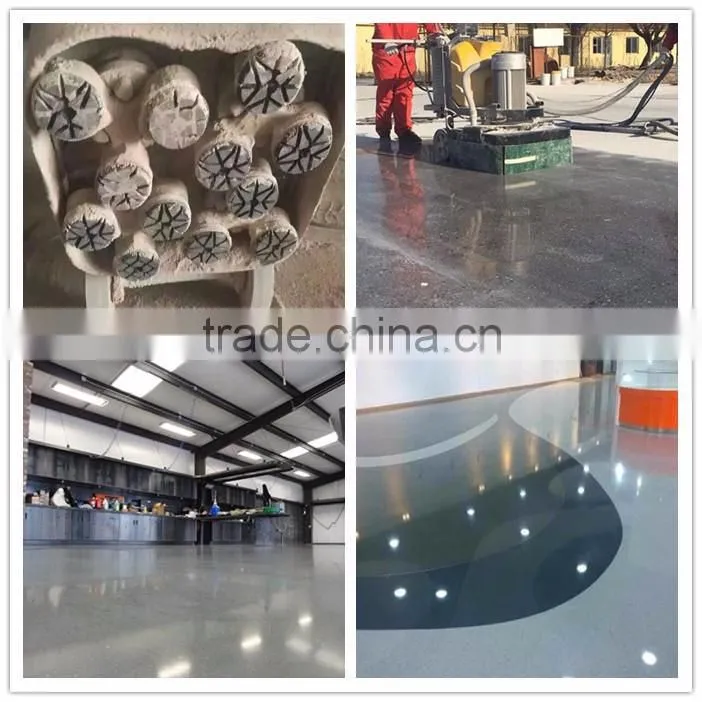 Abrasive concrete floor polishing pads