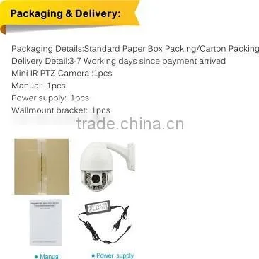 Hot 960P Full Metal AHD PTZ Camera 10x zoom outdoor waterproof HD IR Mini High Speed Dome PTZ Camera with sony Cmos IR 80m