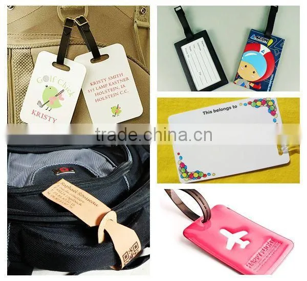 soft pvc luggage tag