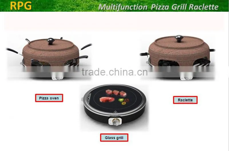6 person Multifunction Pizza Grill Raclette