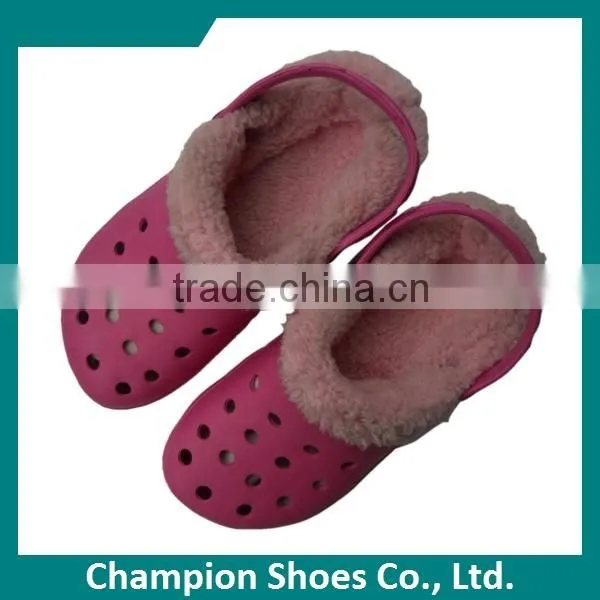 Anti-slip Eco-friendly Fur Lining Clogs