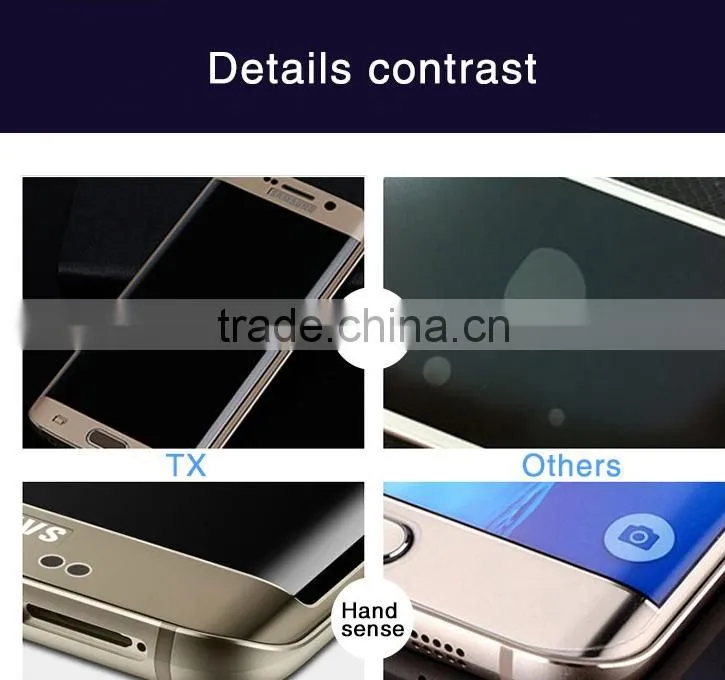 Newest Products For Samsung Galaxy S6 Edge 3D Curved Full Cover Tempered Glass Screen Protector film