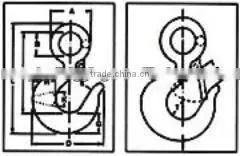 Carbon Steel/Alloy Steel High Strength Eye Slip Hooks with latch S-320