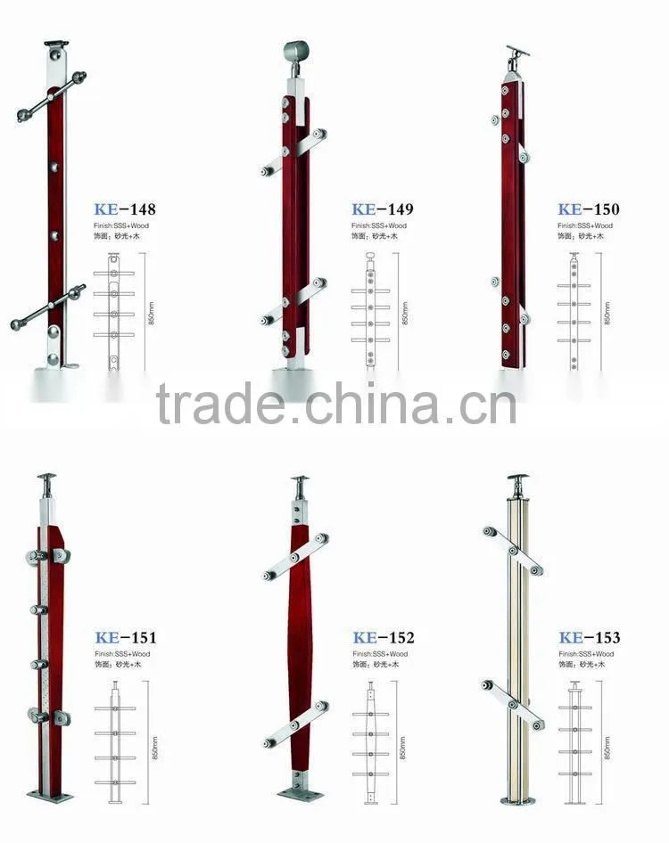 good quality stainless steel stair railing post for entrance area