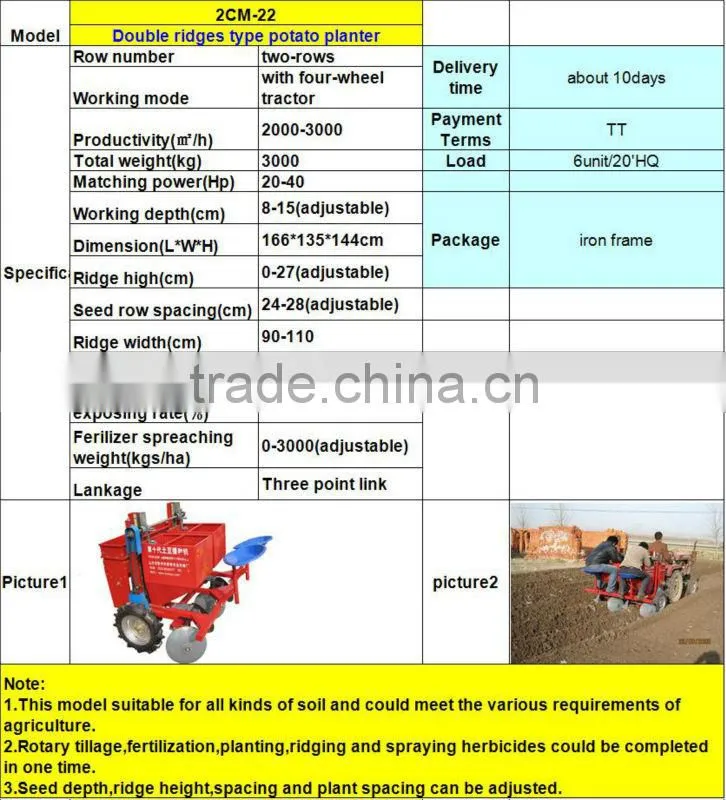 Rotary potato planter and harvester for sale,top-grade in China