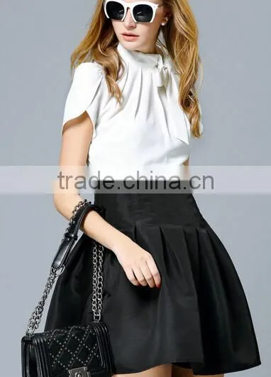 2015 hot selling new design black and white dress
