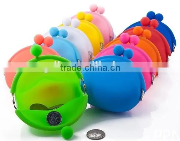 Purple color custom silicone coin purse