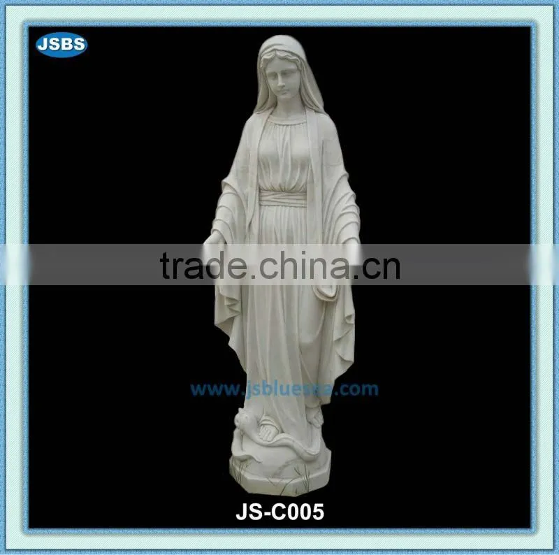 cheap white marble statue of mother mary