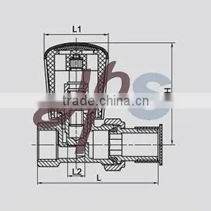 brass radiator valve plated nickel