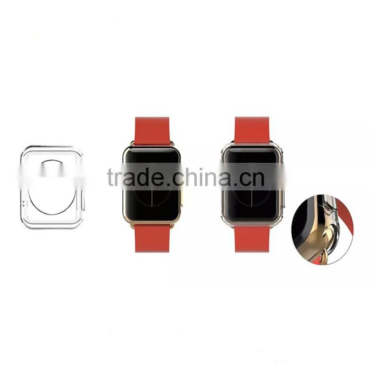 2015 New Hot Selling Ultra Thin Full Protect TPU Case For Apple Watch, soft rubber tpu case for iwatch