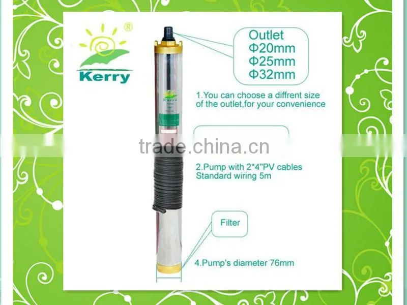 High Quality DC Solar Shallow Well Pumping System