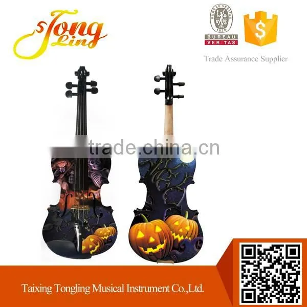 Unique Art With Halloween Theme Style Violin Art Painting
