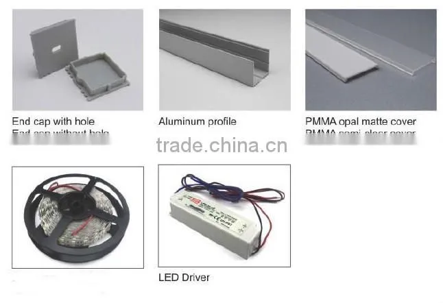 led strip aluminum profile for led display
