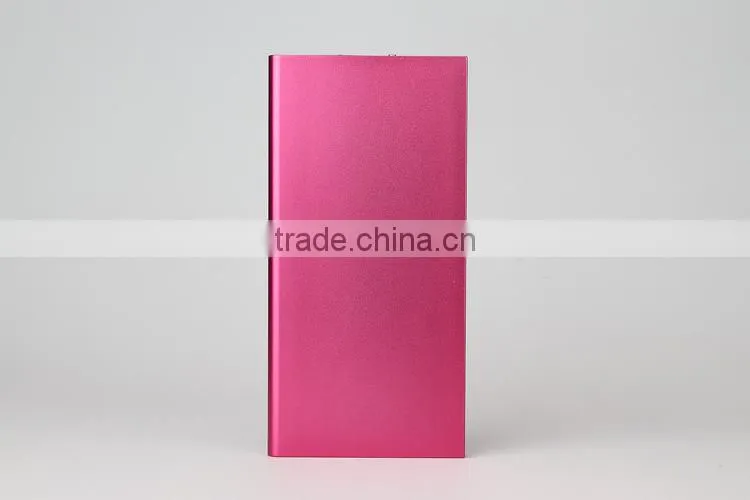 G005 Aluminum metal custom logo slim portable dual usb port mobile charger power bank 8000mah