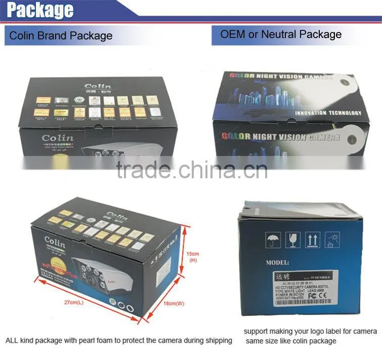 Colin low price outdoor white light camera night vision long range cctv camera system