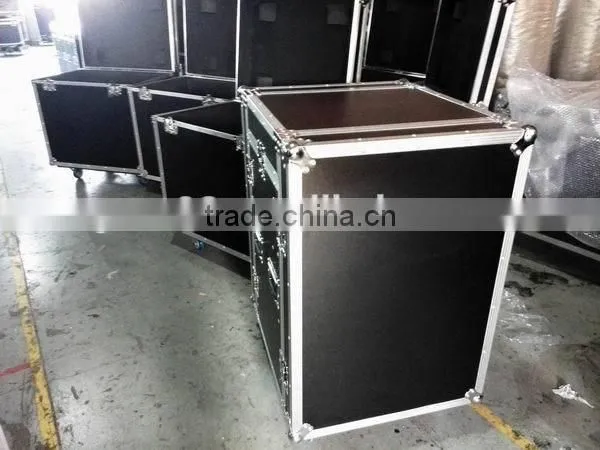 12U flight case shockproof rack case with stand table