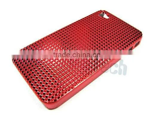 case for apple iphone4 4g, Plastic Crystal Case Diamond Metal Color for iphone4,for iphone 4 accessories