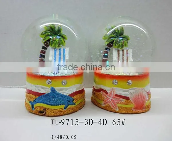The latest of resin water ball with palm tree