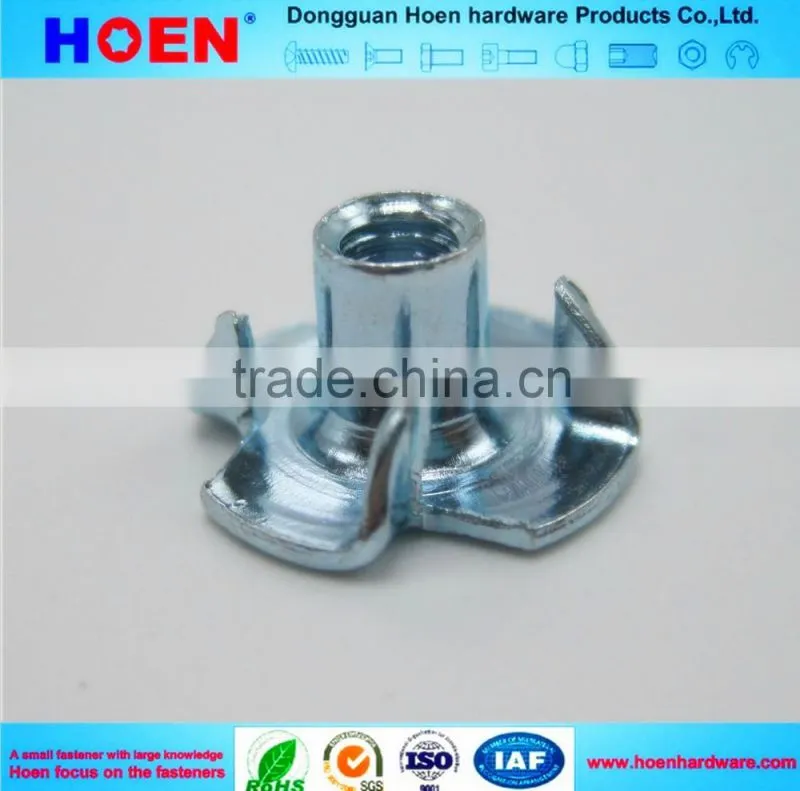 Made In China Stainless Steel DIN1624 M8 Tee Nut With Four Prongs