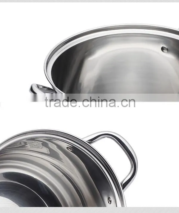 New Professional Heavy-Gauge Stainless Steel Stock Pot, 3 Ply Clad Base, Induction Ready, With Lid