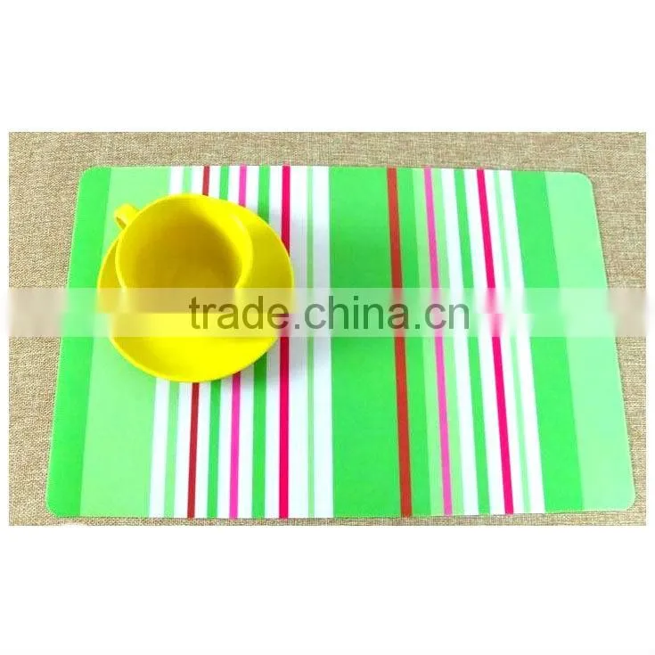 Nice custom printing kithen food meal clear plastic PP placemat,custom placemat