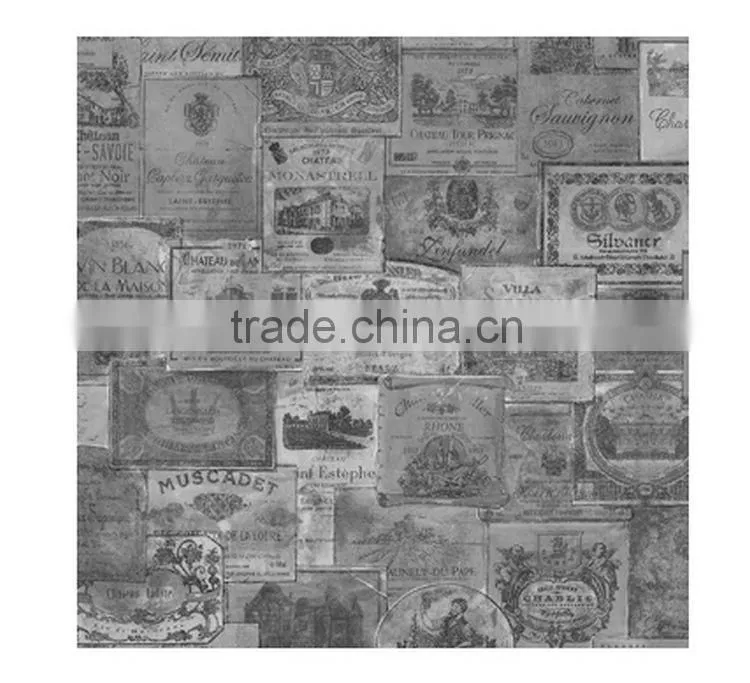 customizable printing plastic wallpaper, traditional special design wallcovering for hotel , anti-static wall sticker store