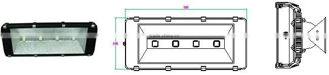 Energy saving high lumen led tunnel light