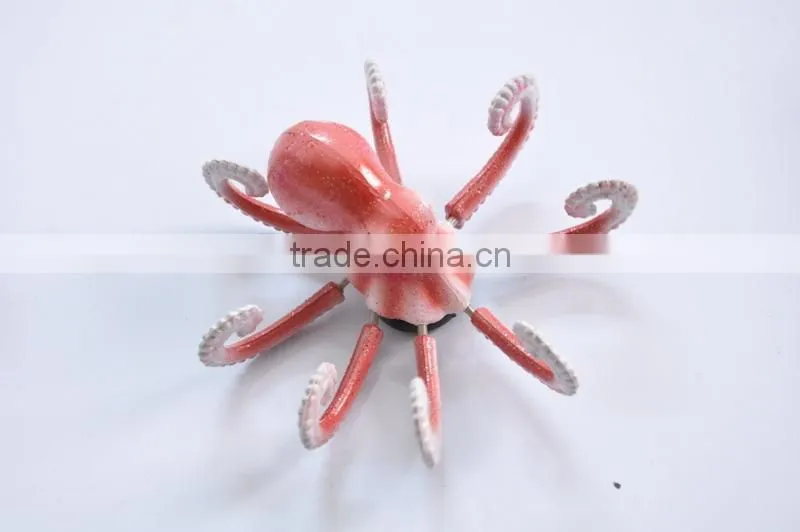 4 inch Plastic Glitter Surface 0ctopus Shapes Fridge Magnet for Tourism, Ornaments Gift Craft