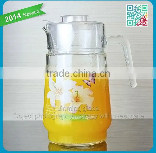 wholesale glass tea set with decal