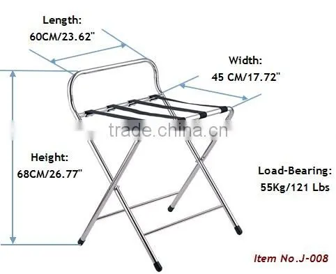 GZ MAX X-4 Coffee color powder coated metal luggage rack for hotels