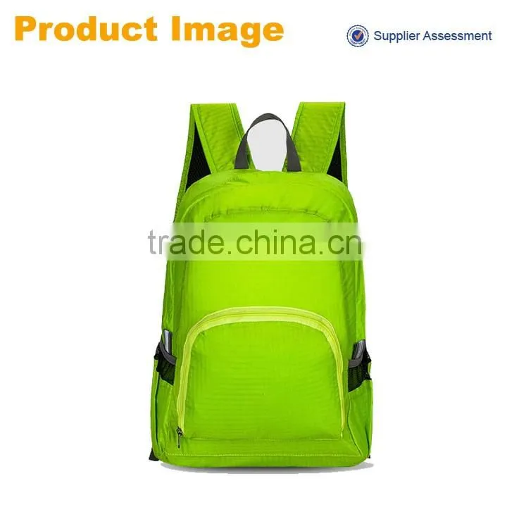 2016 brand backpack bag in small order, wholesale travel waterproof foldable backpack