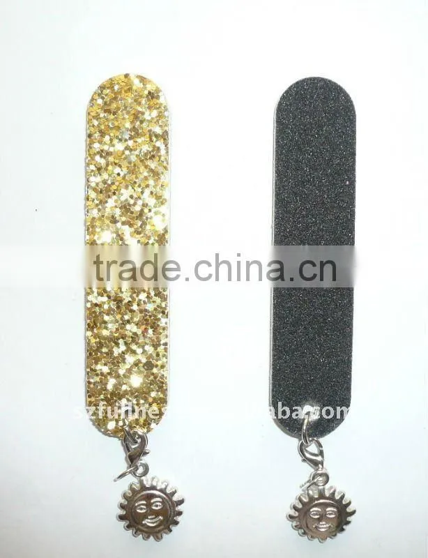 Bling nail file in a plastic case