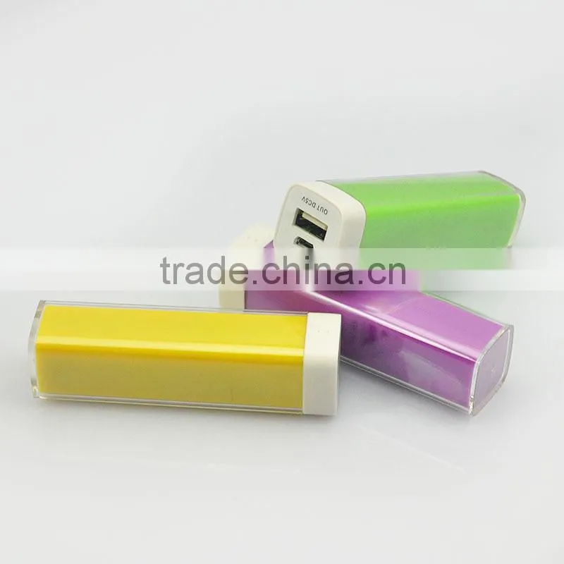 Factory new design suit case portable mobile power bank 2600mah