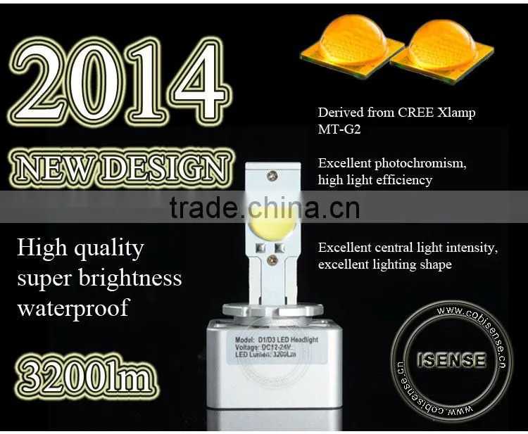 MT-G2 High Power 3200 Lumens LED Headlight H4 H7 D1 D2S Headlight