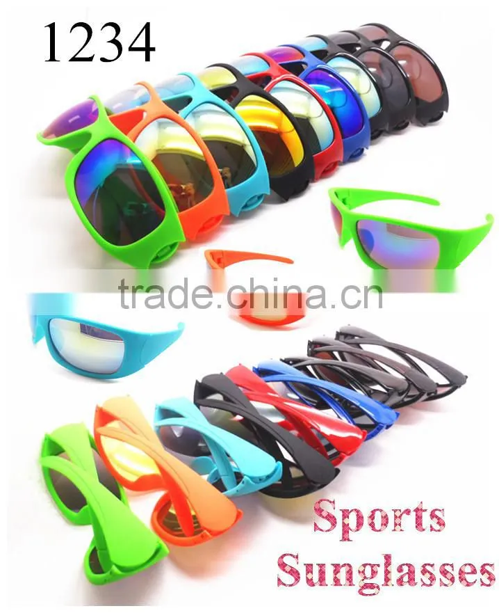 Colorful Custom Plastic Sports Sunglass/Protective Sports Eyewear For Riding