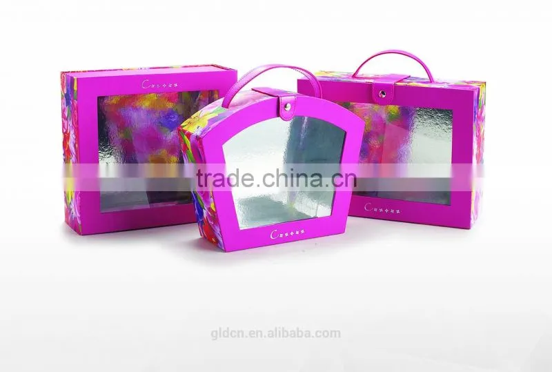 Decorative leather jewelry box with metal closure made in Shantou wholesale