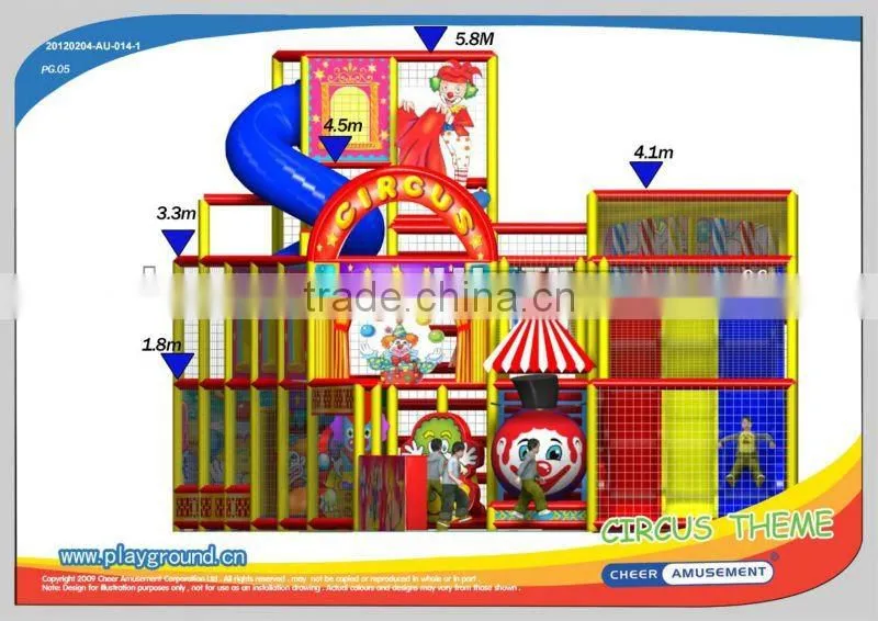 Cheer Amusement circus Themed soft indoor playground