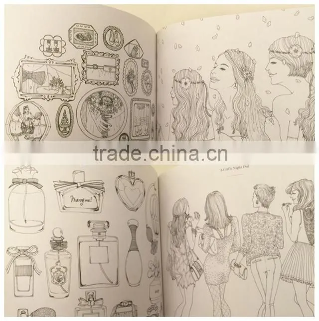 Wholesale secret garden series fashion cafe coloring books for adult