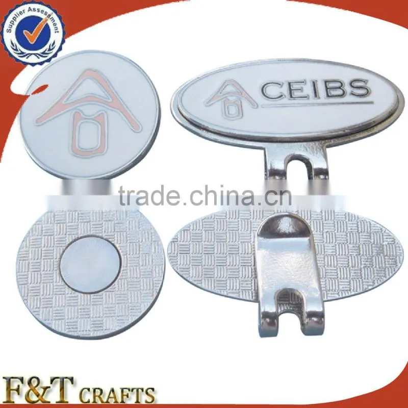 Zinc alloy palting nickle blank golf ball marker make in China