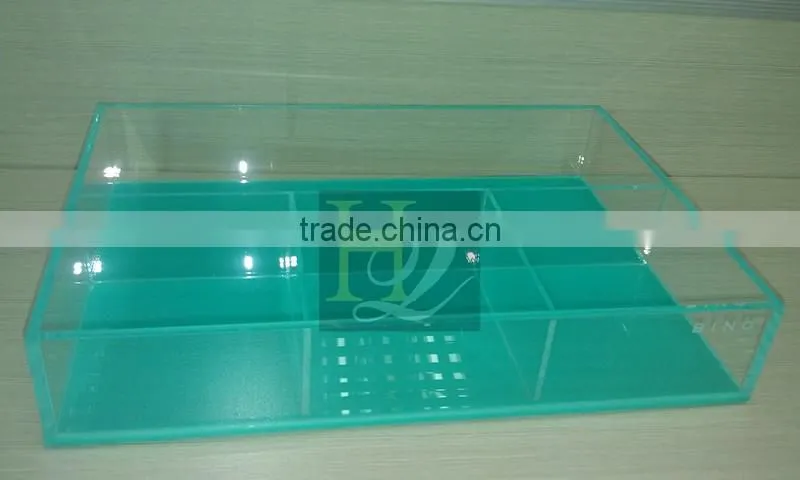 Green color acrylic material acrylic tray, acrylic box with insert