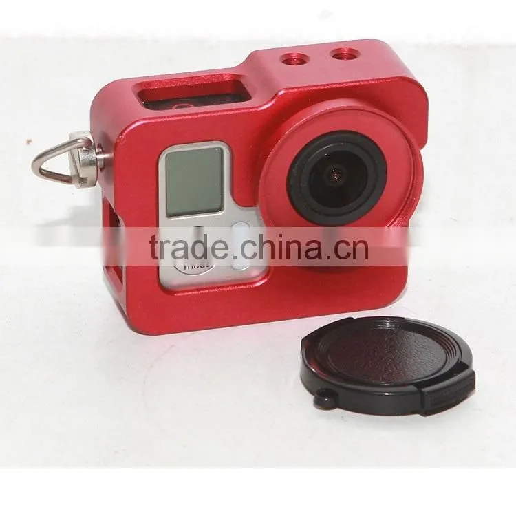 2015 New Telesin Professional go pro aluminum camera housing case for go pro 4/3+/3