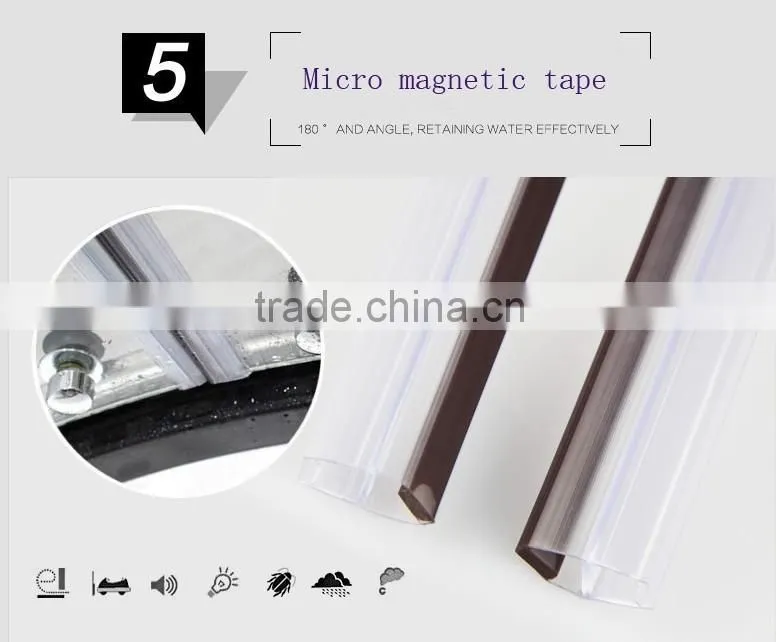 Good quality and low price sliding tough glass corner shower room