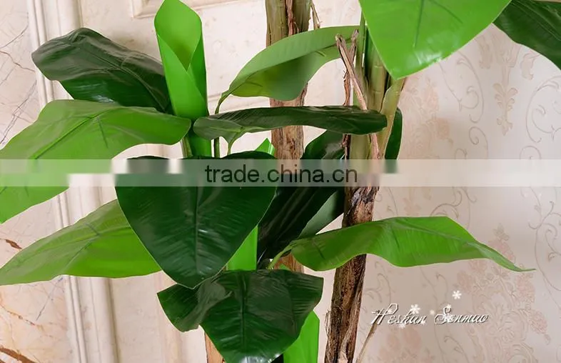 Popular high quality low cost artificial banana tree for indoor decoration