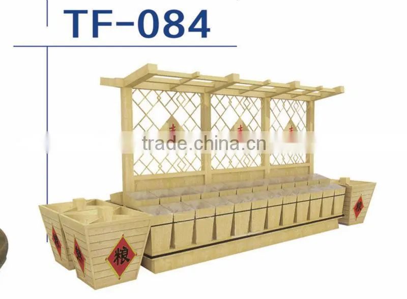 2014 Hot Sale Good Rice Supermarket Wooden Shelf