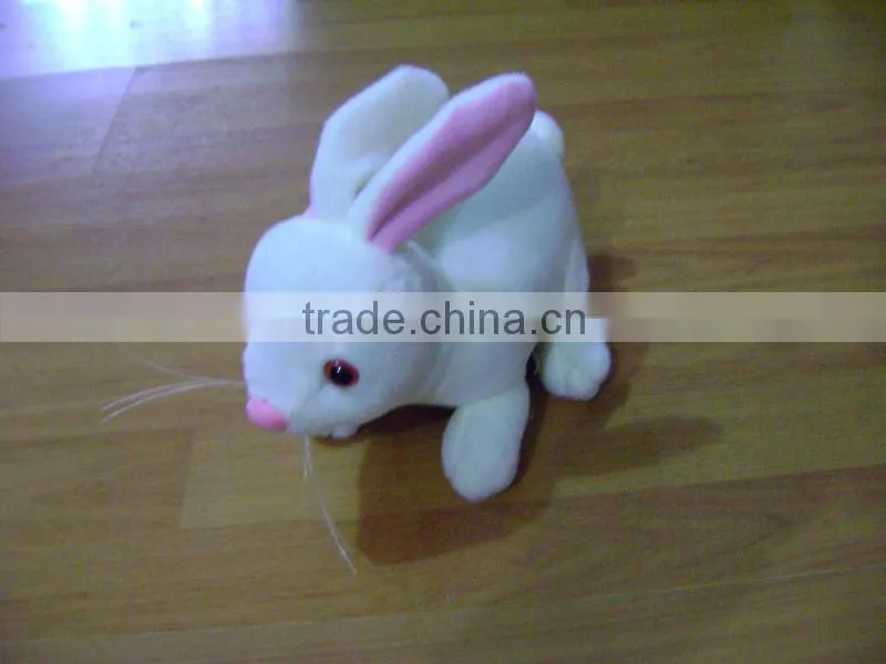 Plush Rabbit Toy, Stuffed Hare, Brown Bunny