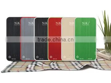 NiKi Smart Power Bank 2000mAh 4000mAh, Ultra Thin Dual Micro USB Colored Alumium