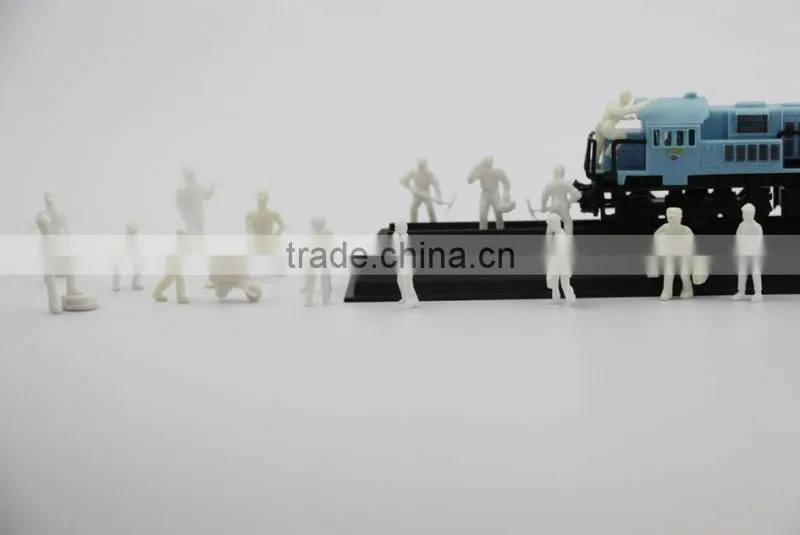 artificial model human figure,HO scale white model figure, model figure in resin plastic , building model color figure for 1/87